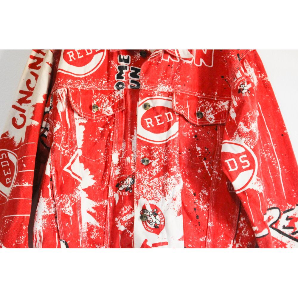 Vintage Cincinnati Reds Baseball MLB Denim Jacket - Picture 2 of 7